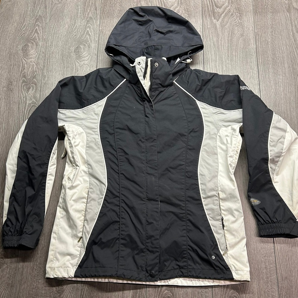 Columbia Vertex Interchange Hooded Jacket Black Grey Mens Large Outdoors Shell